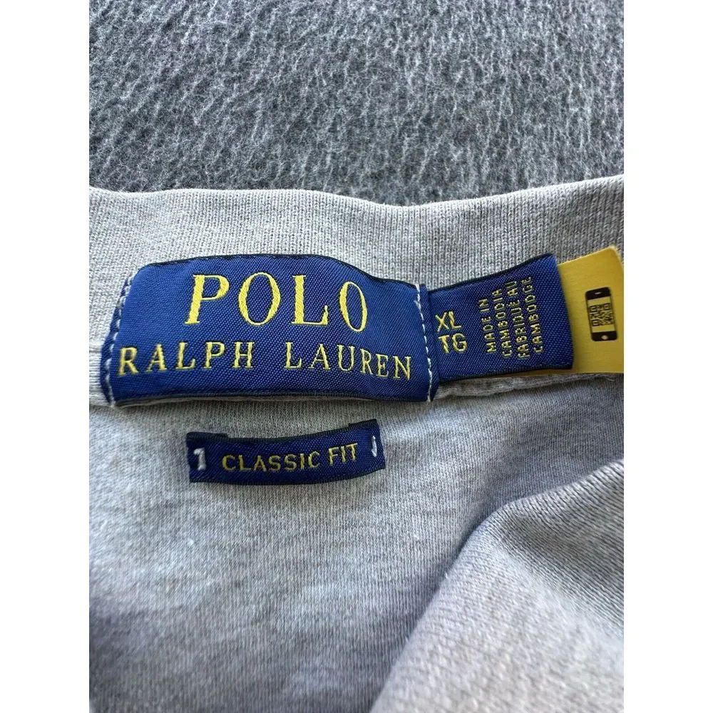 Polo Ralph Lauren Shirt Men's X-Large Beige‎ Polo Short Sleeve Classic Pullover